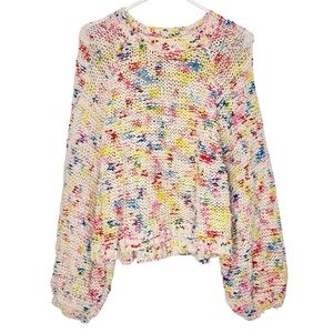 Eleven Six Zanna Sweater Womens Size Small XS Colorful Oversized Pullover Cotton